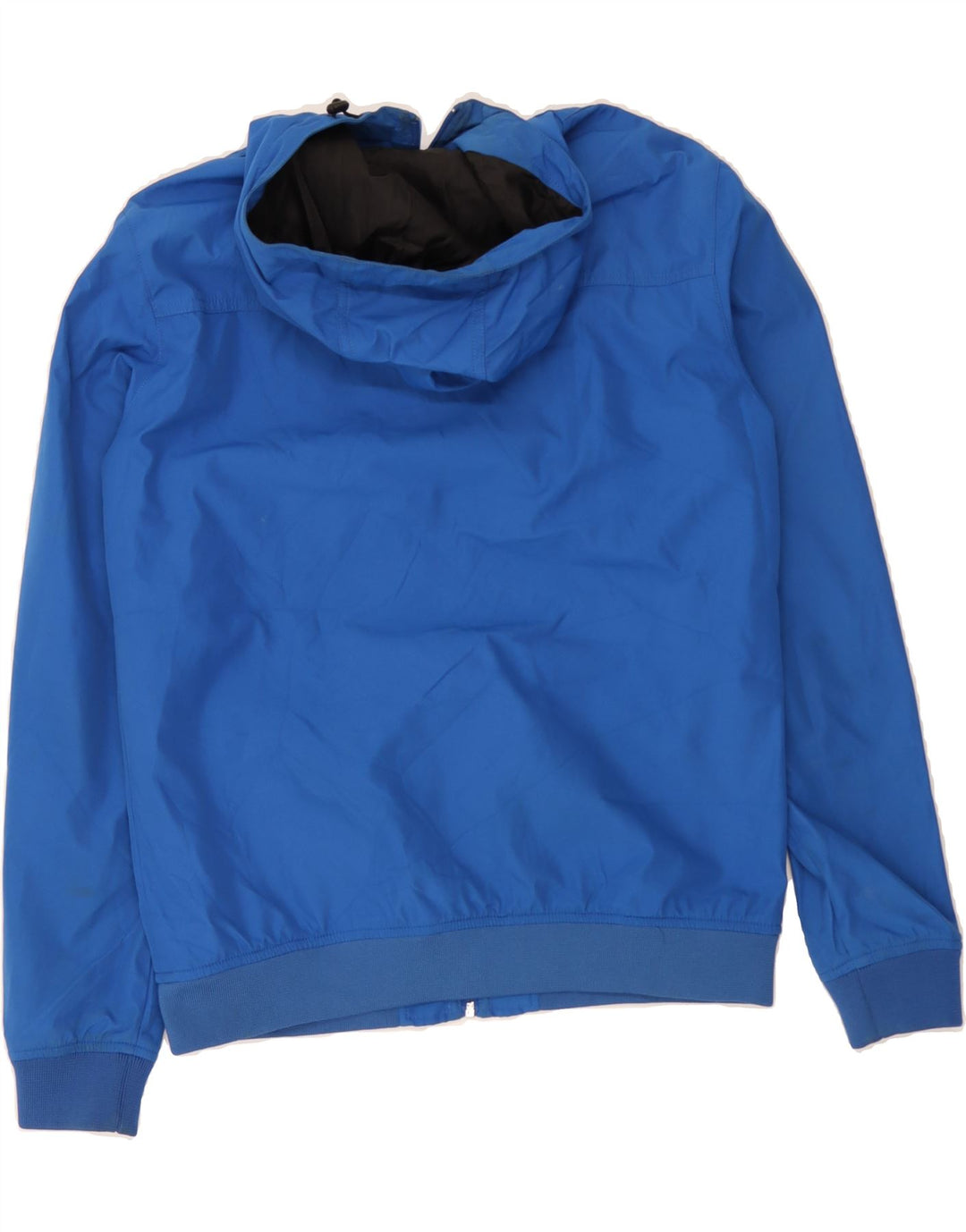 JACK & JONES Mens Hooded Rain Jacket UK 38 Medium Navy Blue Vintage Jack & Jones and Second-Hand Jack & Jones from Messina Hembry 