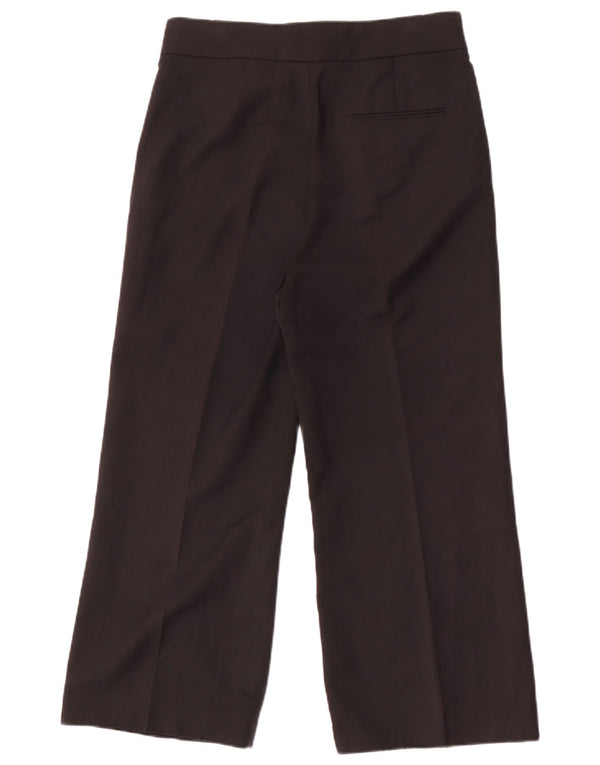 Zara Pantalon court à jambe large pour femme EU 38 Small W28 L24 Noir