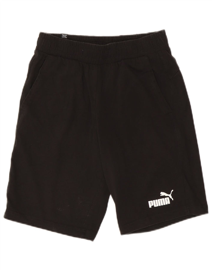 Puma Short de sport pour homme, petit, noir, coton