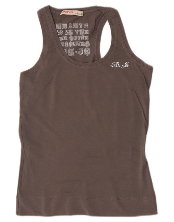 Liu Jo Débardeur Femme UK 6 XS Gris Coton