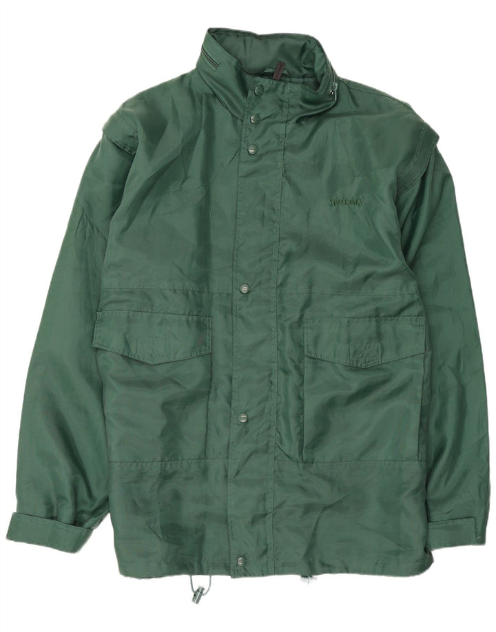 Spalding Veste de pluie à capuche pour homme UK 42 XL Vert Polyamide
