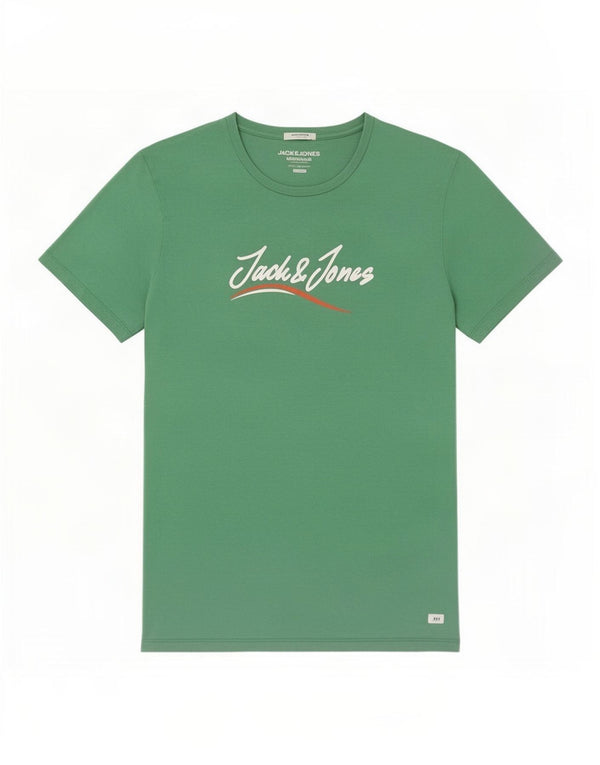 Jack & Jones Mens Regular Fit Graphic T-Shirt Top Large Vert Coton