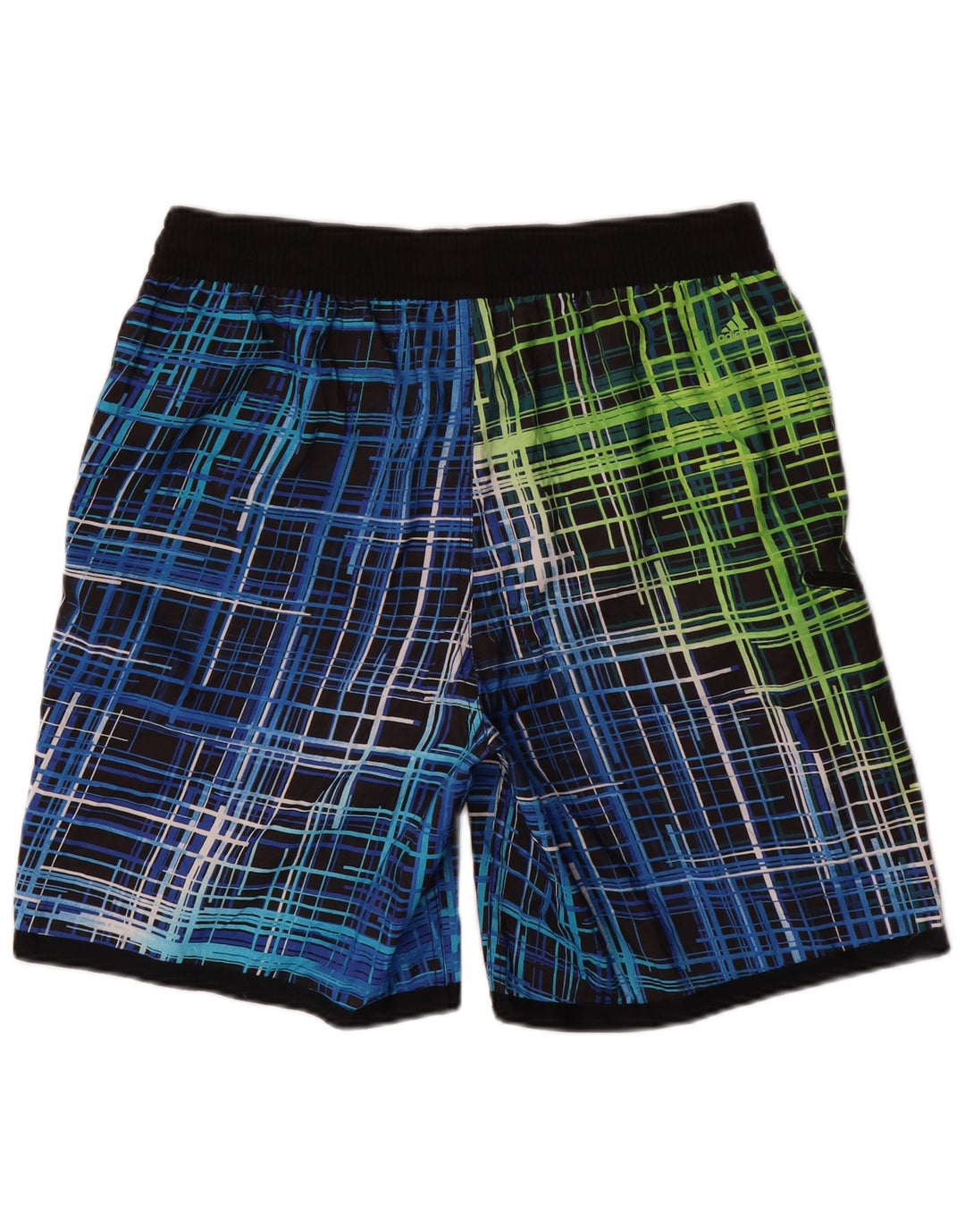 Adidas Short de bain graphique pour homme, grand, bleu, géométrique, polyester