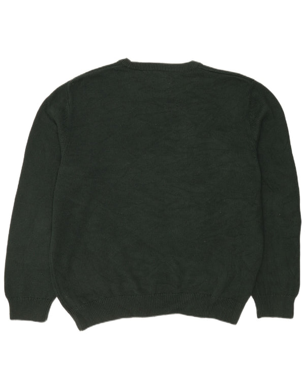 Chaps Pull col rond homme XL vert coton