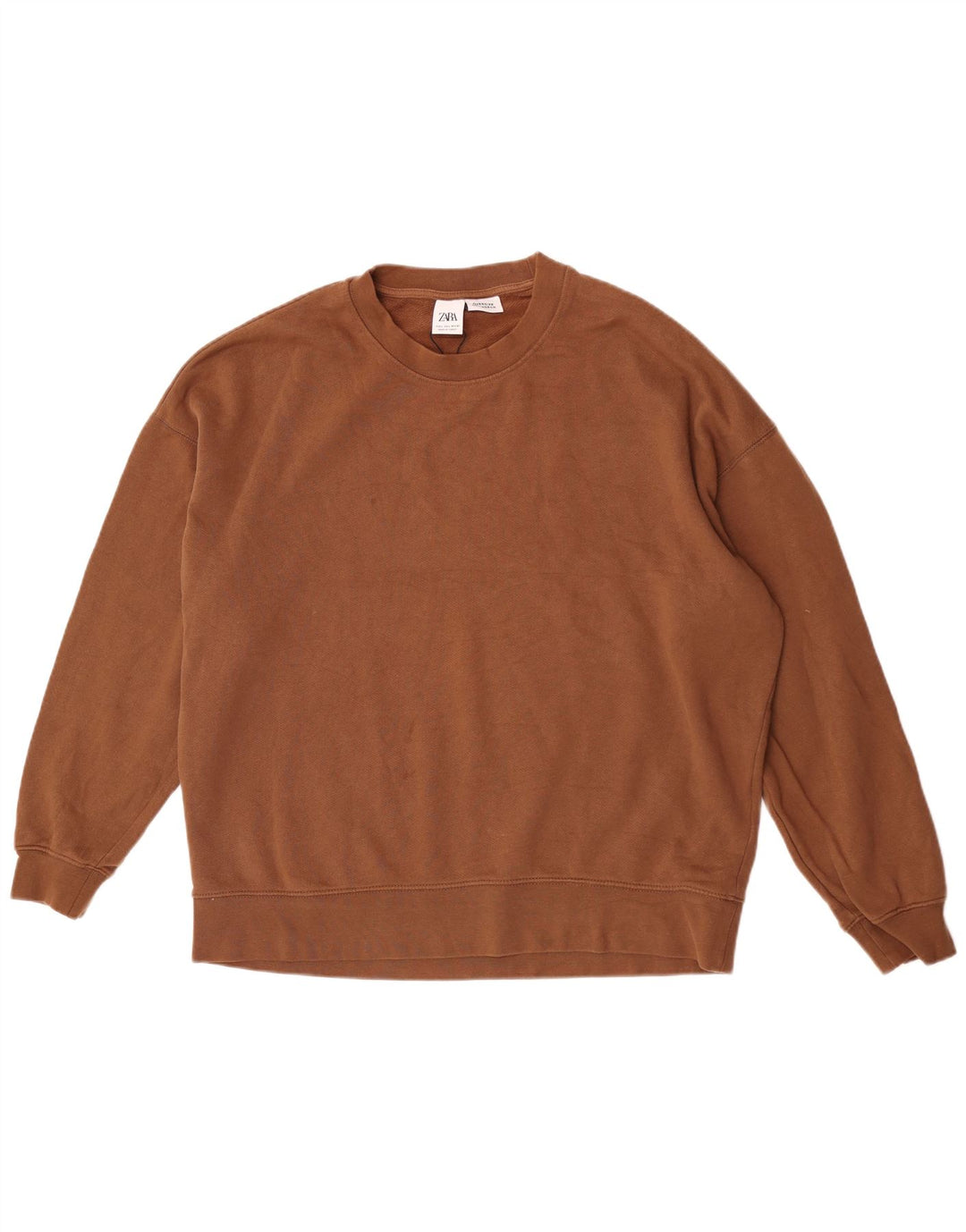 Zara Pull surdimensionné pour homme en coton marron