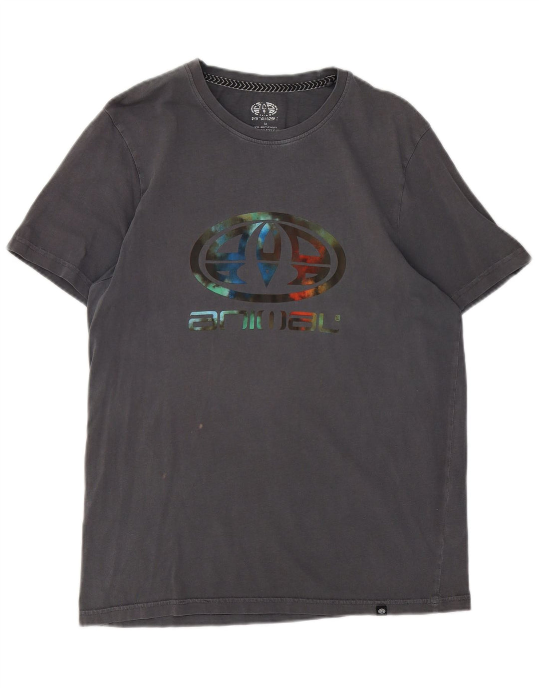 Animal T-Shirt Graphique Homme Gris Moyen Coton