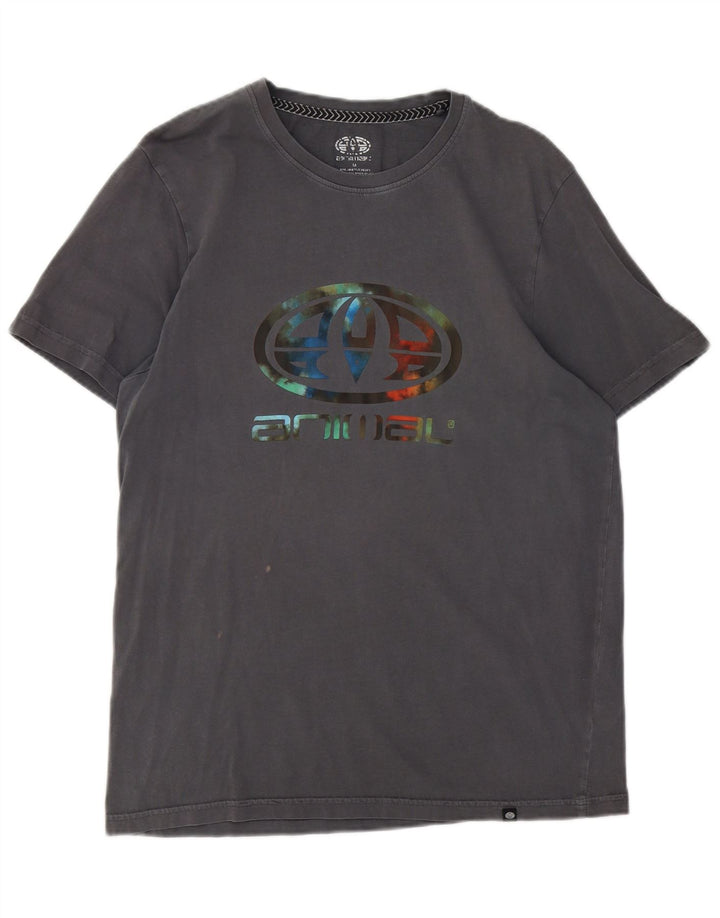 Animal T-Shirt Graphique Homme Gris Moyen Coton