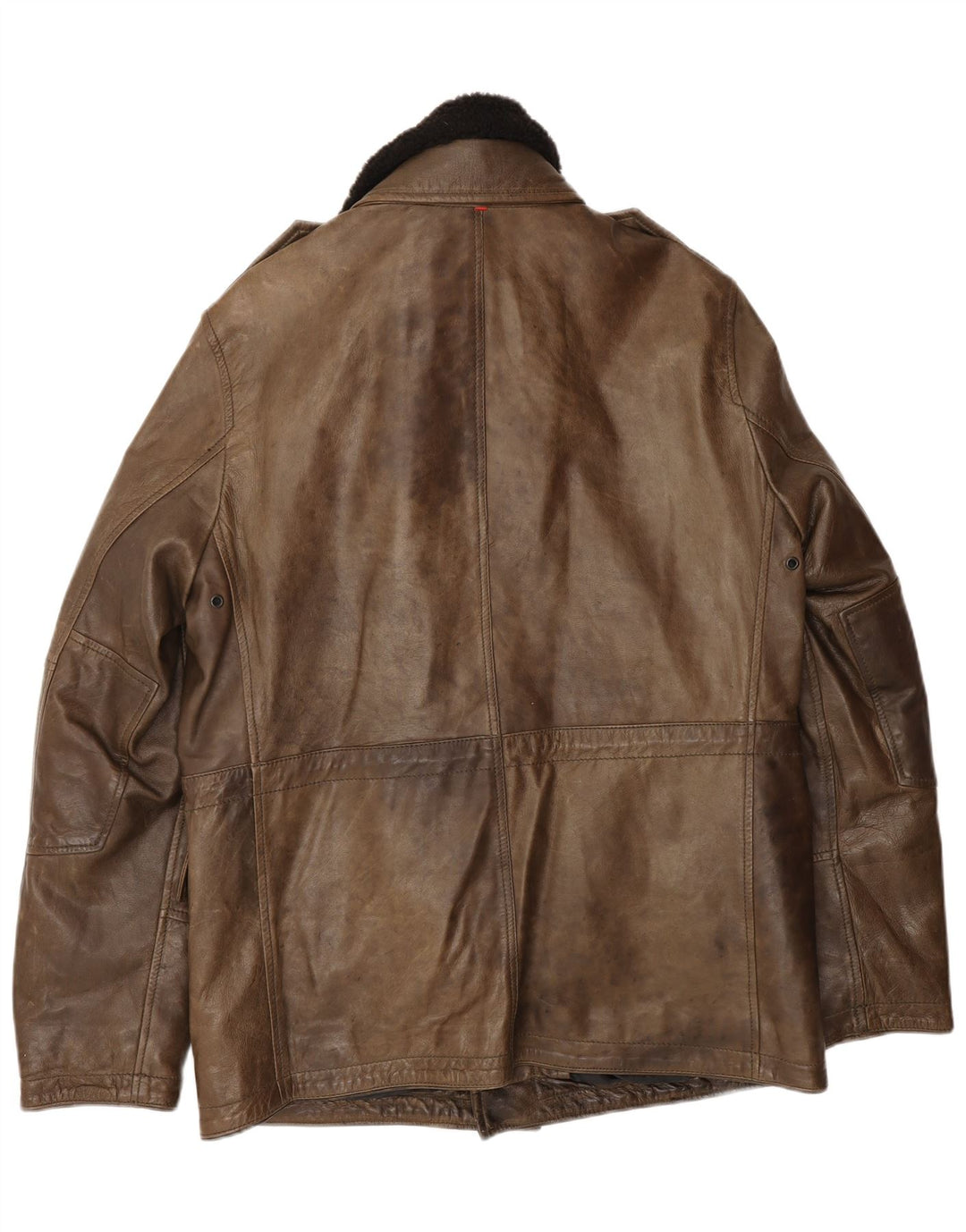 STRELLSON Veste en cuir homme IT 48 Cuir marron moyen