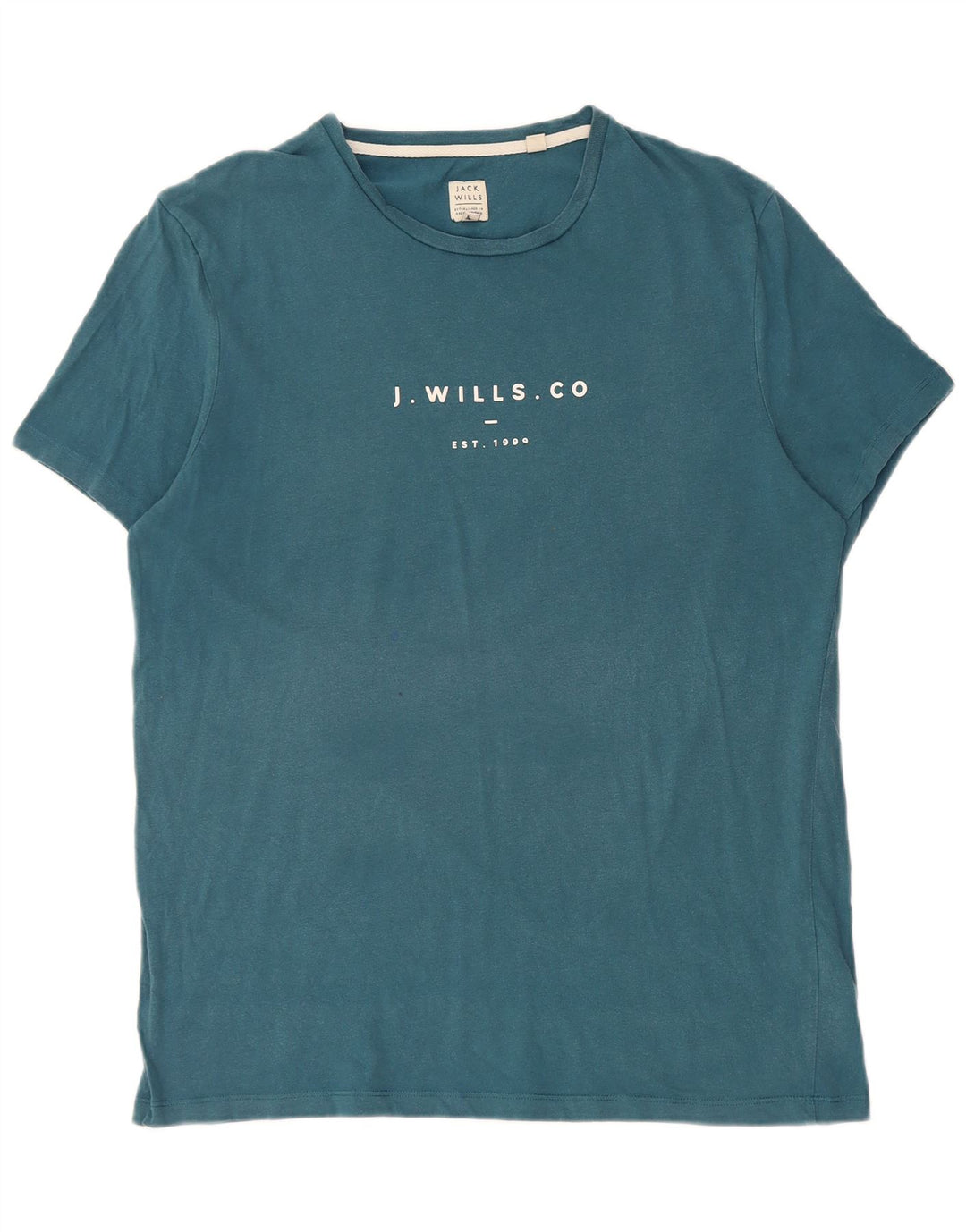 Jack Wills T-Shirt Graphique Homme Bleu Moyen Coton