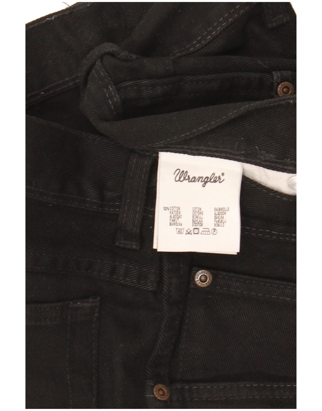 Wrangler Jean droit coupe régulière pour homme W38 L30 en coton noir