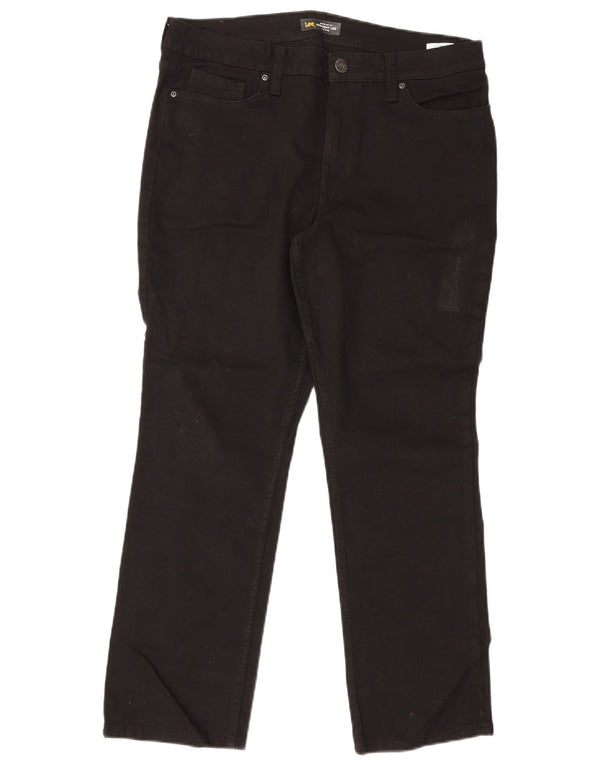 Lee Jean droit taille moyenne pour femme, coupe régulière US 14 XL W35 L28 noir