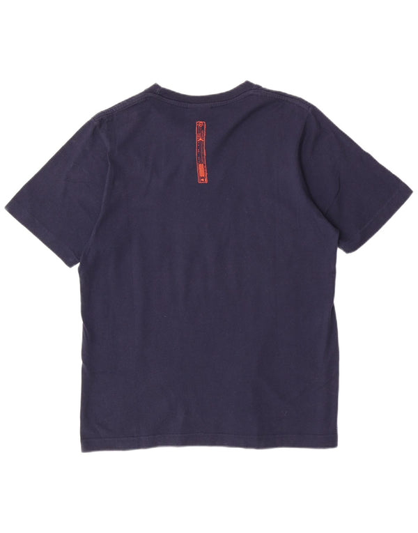 Nike T-shirt graphique pour homme UK 36/38 Petit bleu marine en coton
