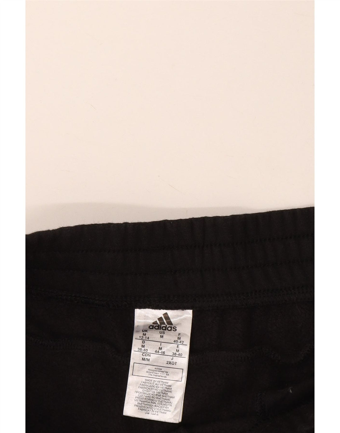 ADIDAS Pantalon de survêtement pour femme Joggers UK 12/14 Coton noir moyen