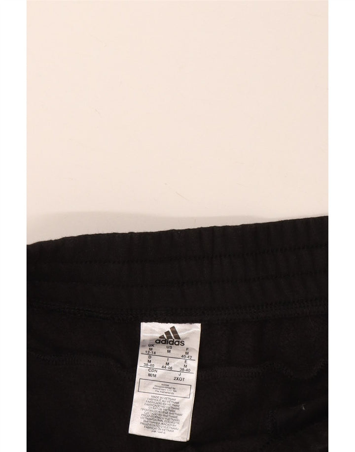 ADIDAS Pantalon de survêtement pour femme Joggers UK 12/14 Coton noir moyen
