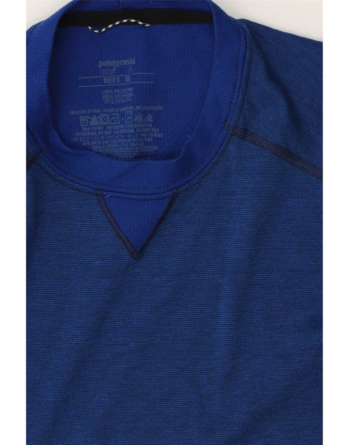 Patagonia Hommes Regular Fit Top Manches Longues XS Bleu Polyester