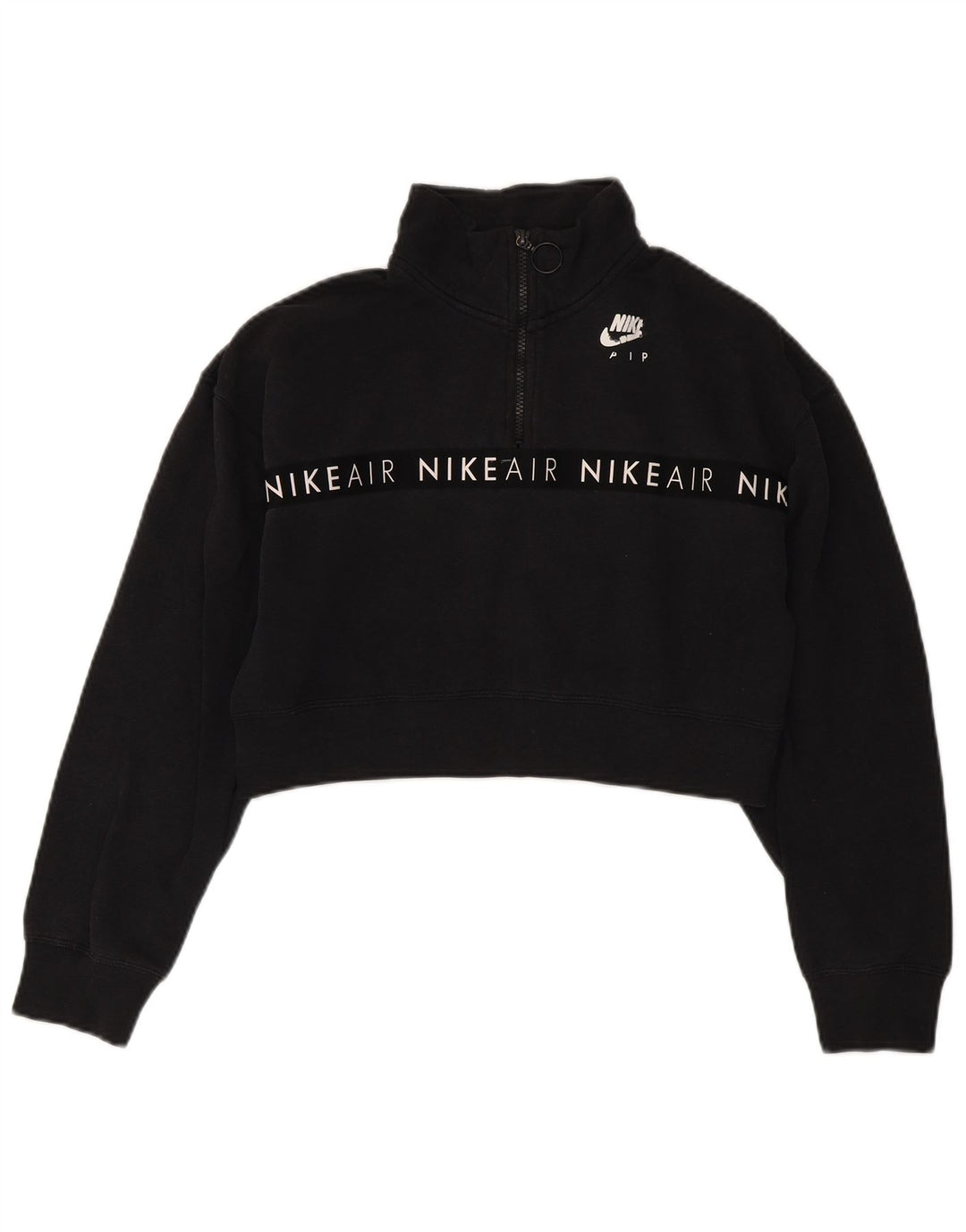 Nike Sweat-shirt court surdimensionné pour femme UK 10 Petit Noir