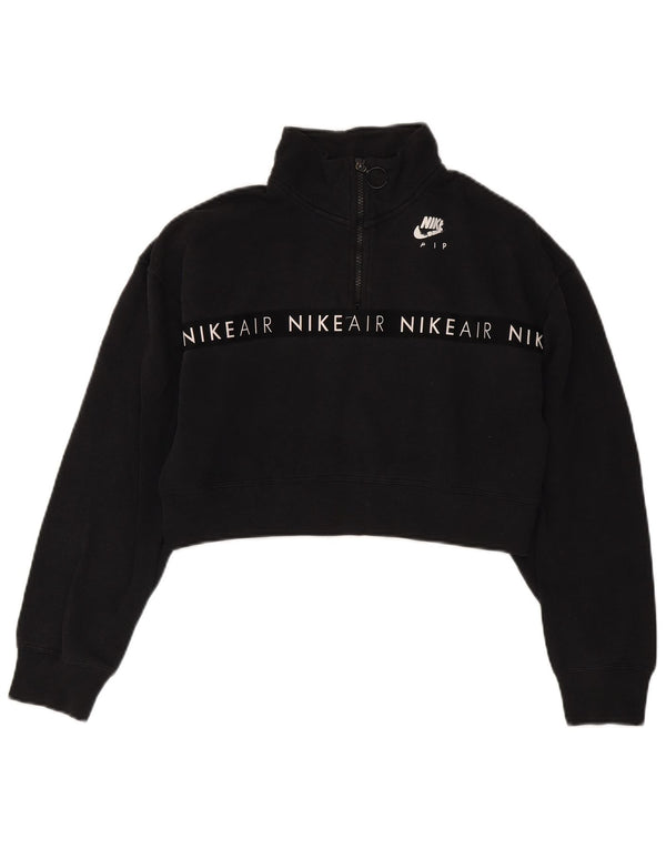 Nike Sweat-shirt court surdimensionné pour femme UK 10 Petit Noir