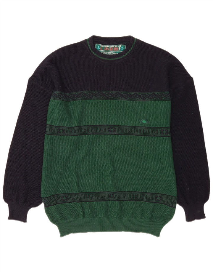 Il Granchio Pull Col Ras du Cou Homme Vert Moyen Colourblock