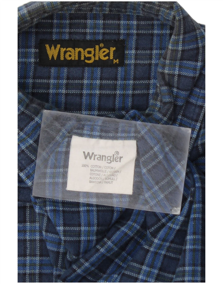 Wrangler Chemise Flanelle Homme Bleu Moyen Carreaux Coton