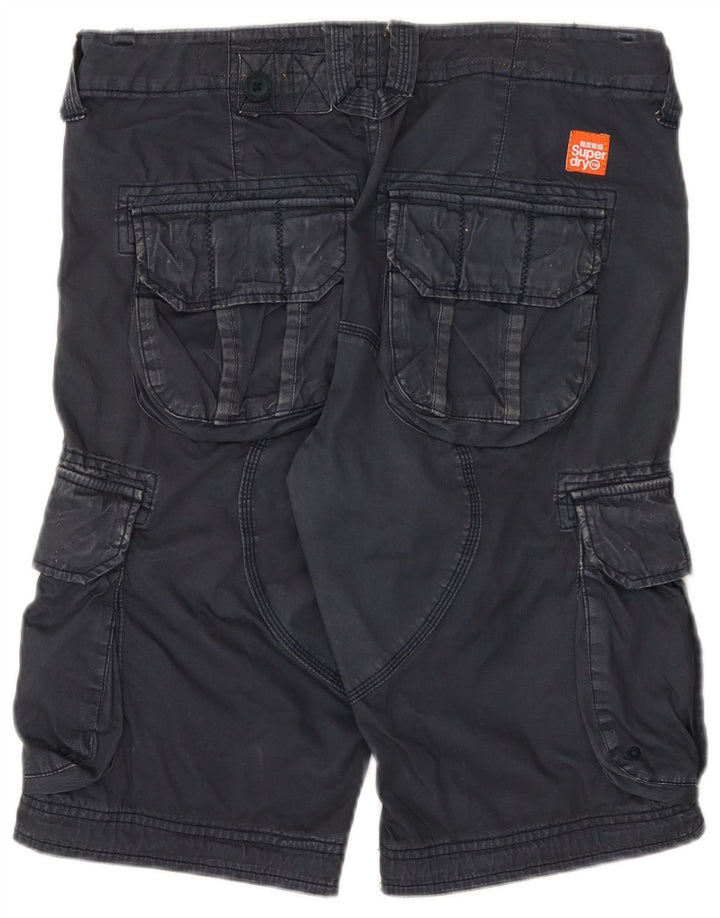 Superdry Short Cargo Homme Petit W32 Bleu Marine Coton