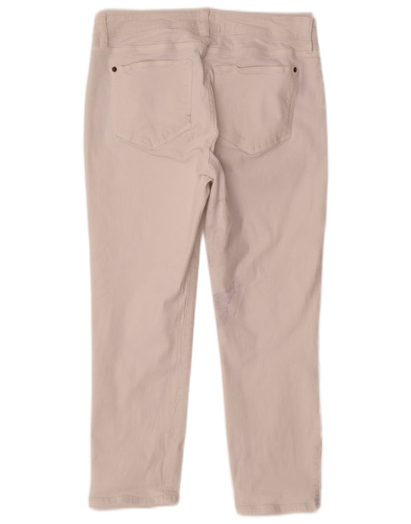 White Stuff Jean court slim pour femme UK 14 Large W30 L24 Coton