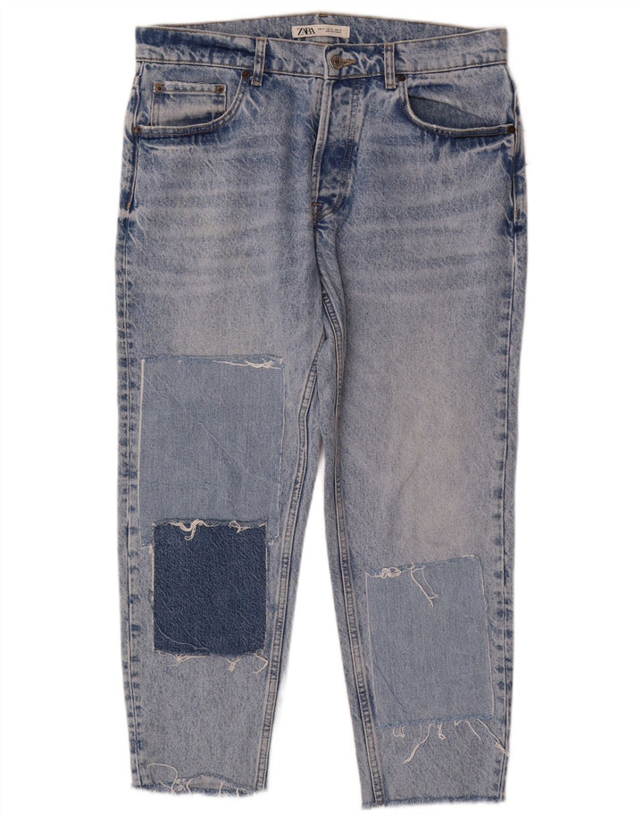ZARA Jeans fuselés pour hommes EU 42 Large W32 L26 Bleu