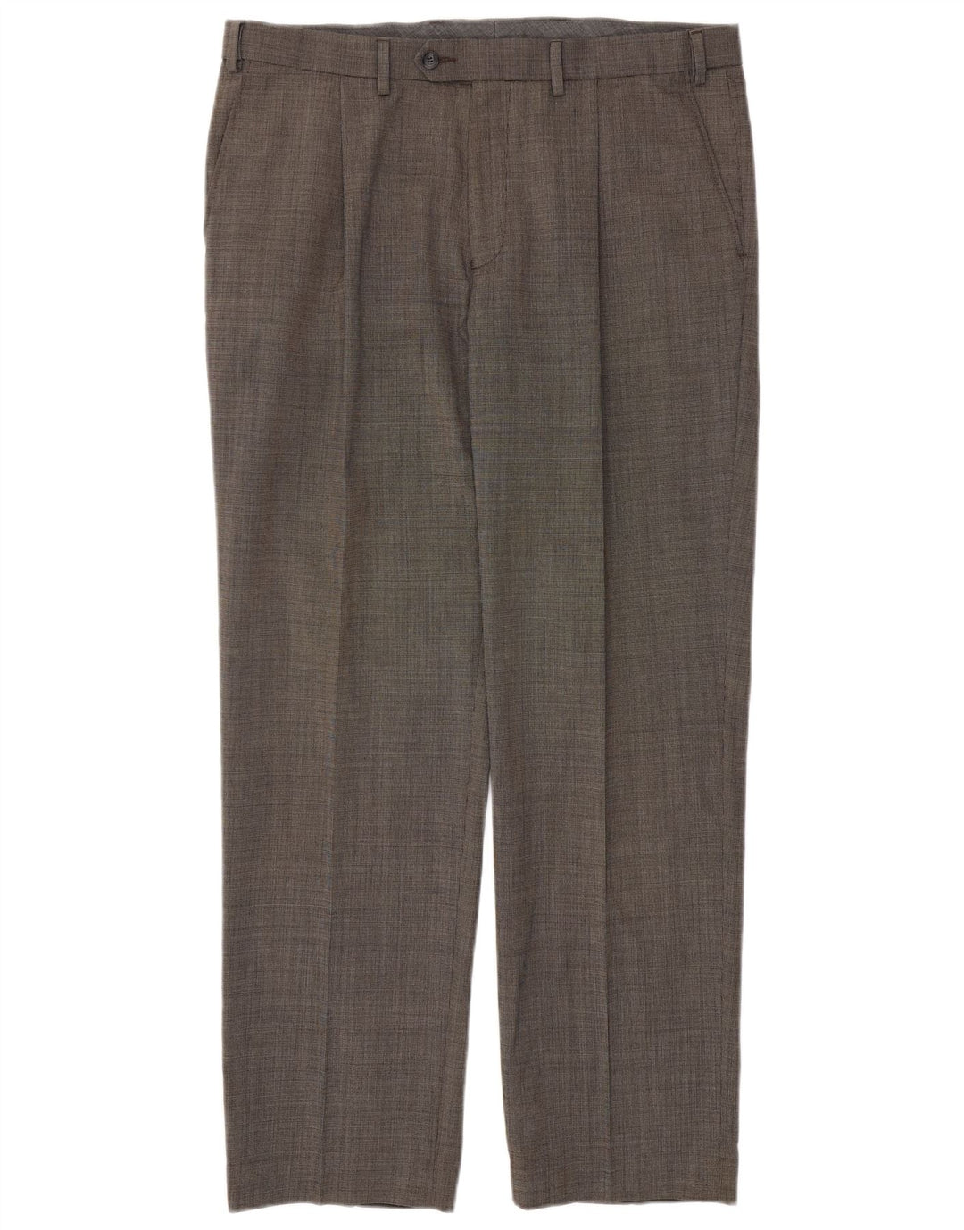 Marks & Spencer Pantalon décontracté coupe classique pour homme W36 L31 Gris Polyester