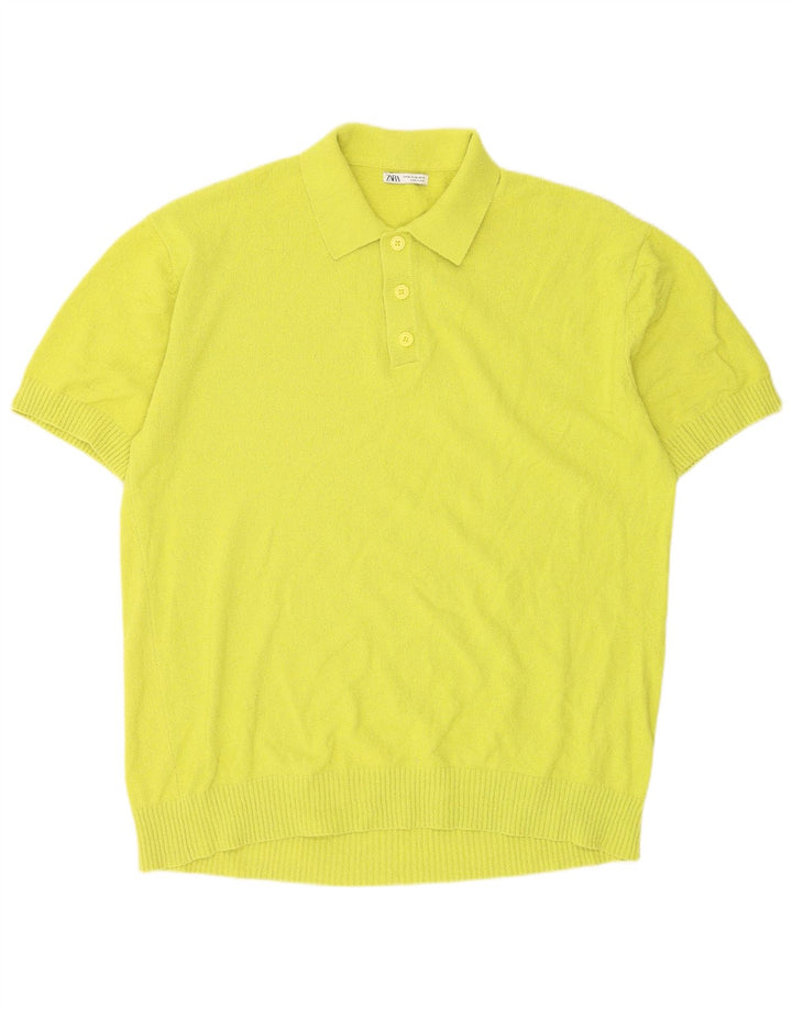 Polo Homme Zara XL Jaune
