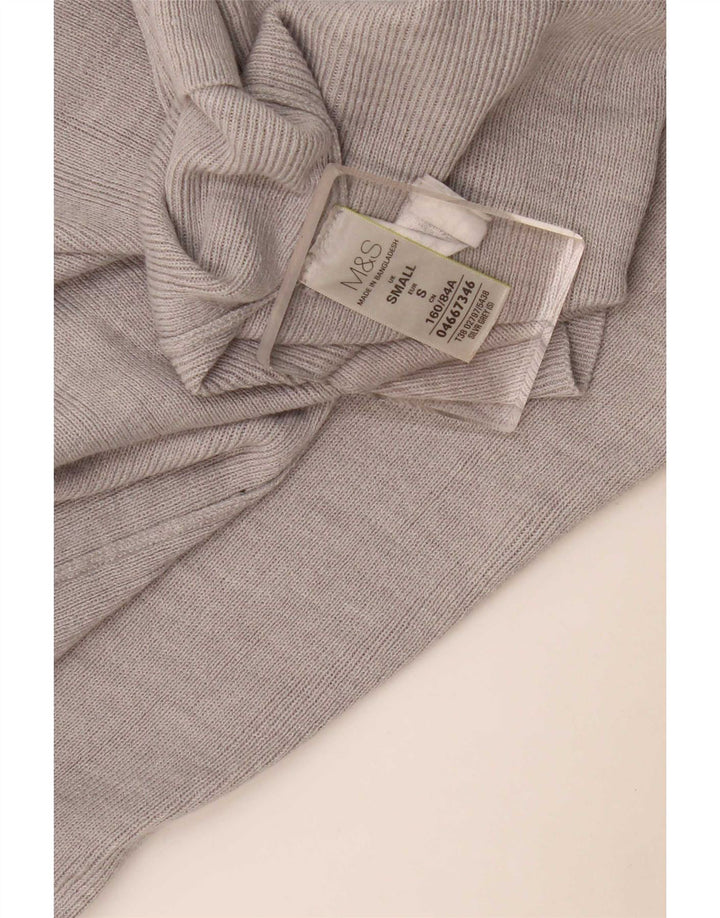 Marks & Spencer Pull cardigan ouvert long pour femme UK 10 Small Gris