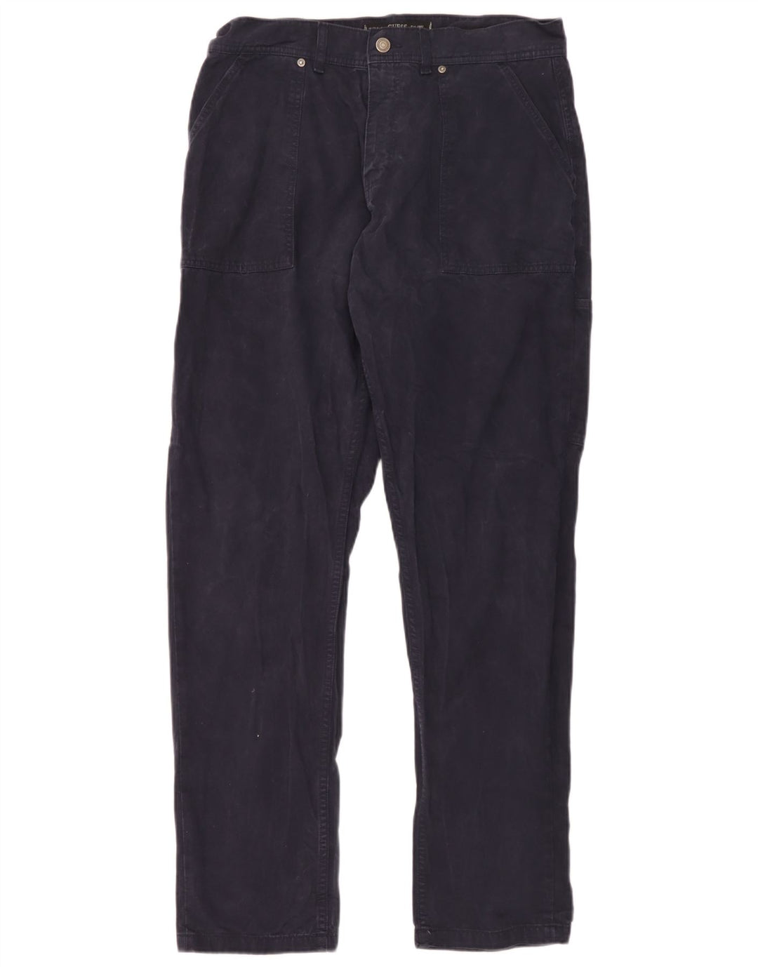Guess Pantalon Cargo Droit Homme W32 L32 Bleu Marine