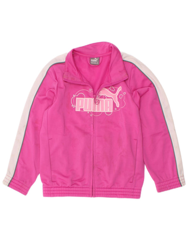 Puma Veste de Survêtement Graphique Fille 3-4 Ans Rose Colorblock