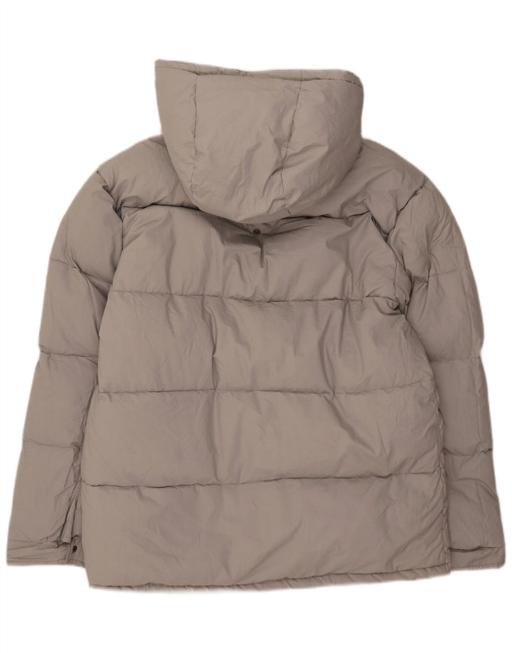 veste rembourrée réversible à capuche vintage pour homme UK 38 Coton gris moyen