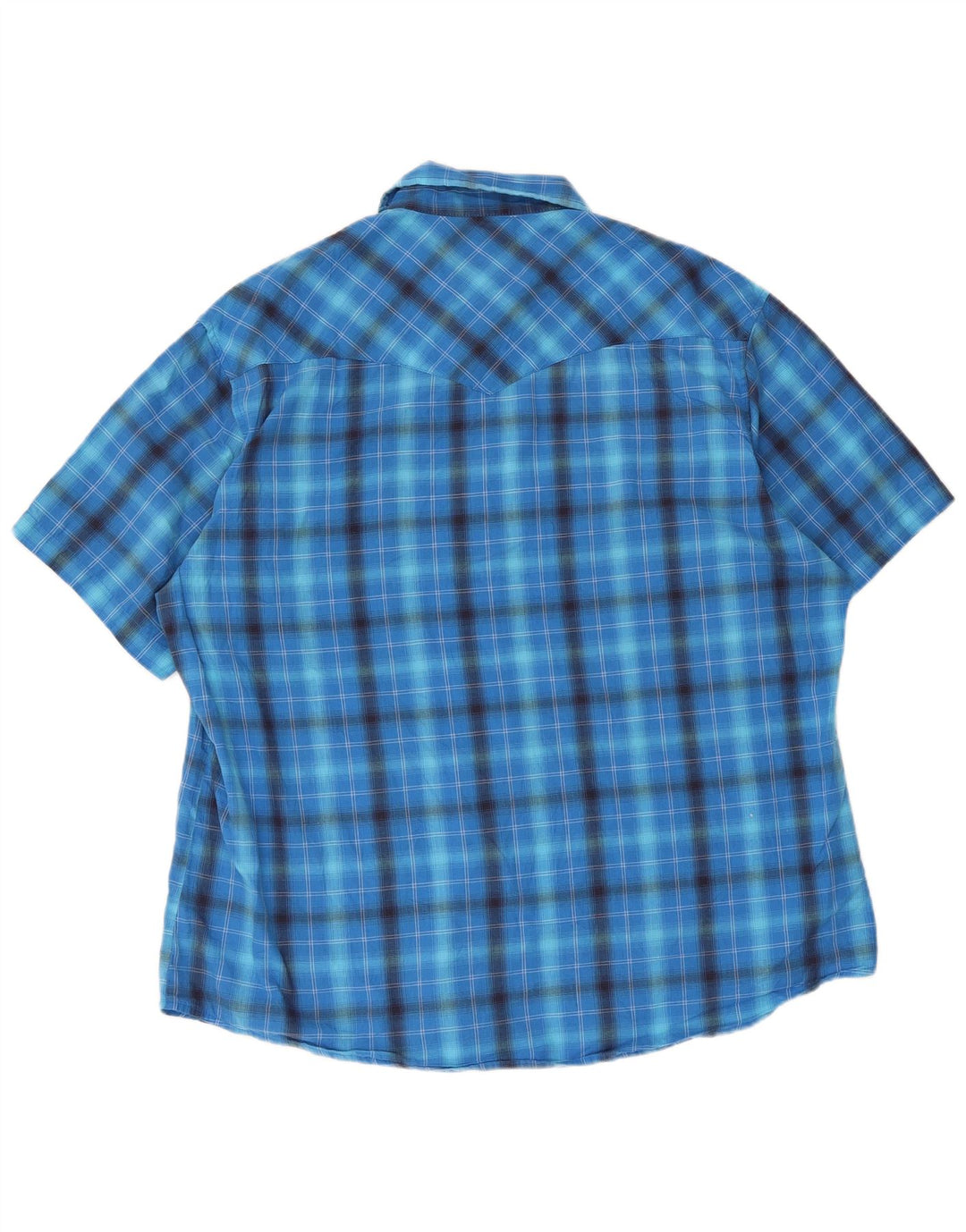 Wrangler Chemise à manches courtes pour homme Grand carreaux bleus