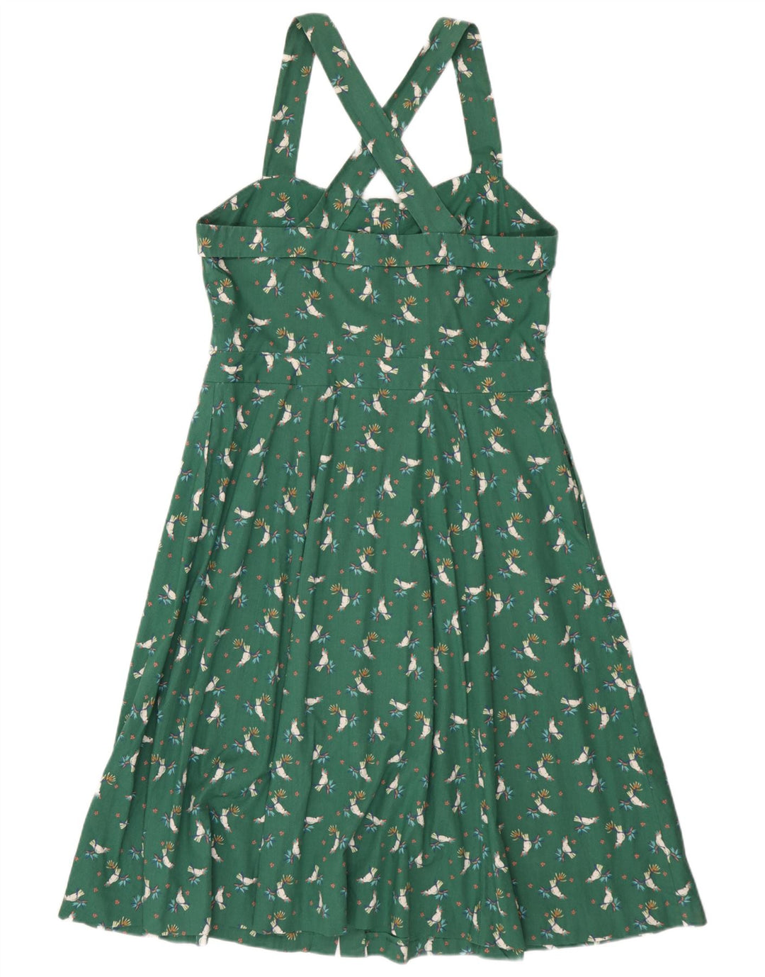 EDC Robe Licou Femme IT 42 Coton Floral Vert Moyen