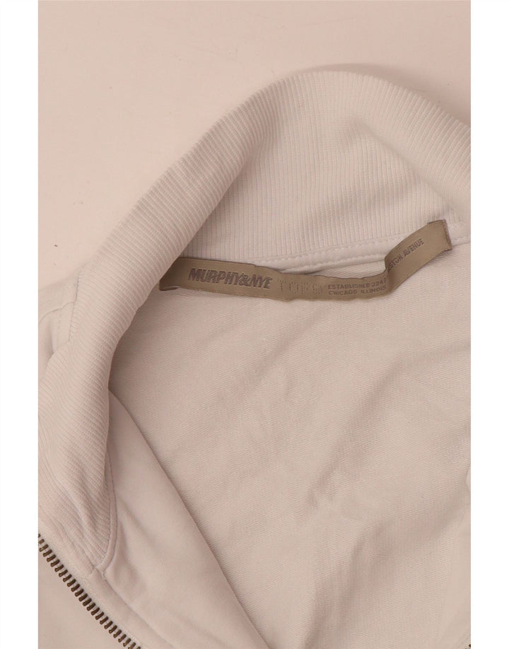 MURPHY & NYE Veste de survêtement graphique pour femme UK 10 Small Blanc