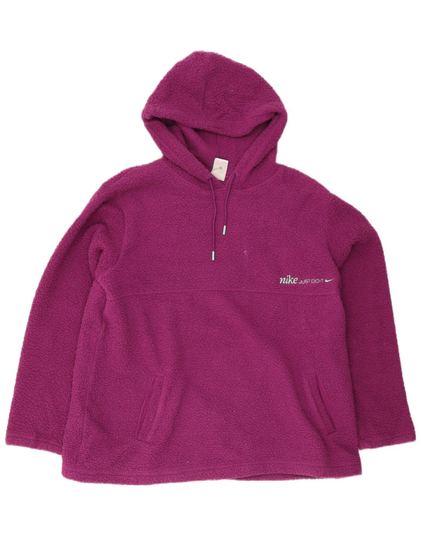 Nike Pull polaire à capuche Therma-Fit pour femme UK 18 XL Violet Polyester