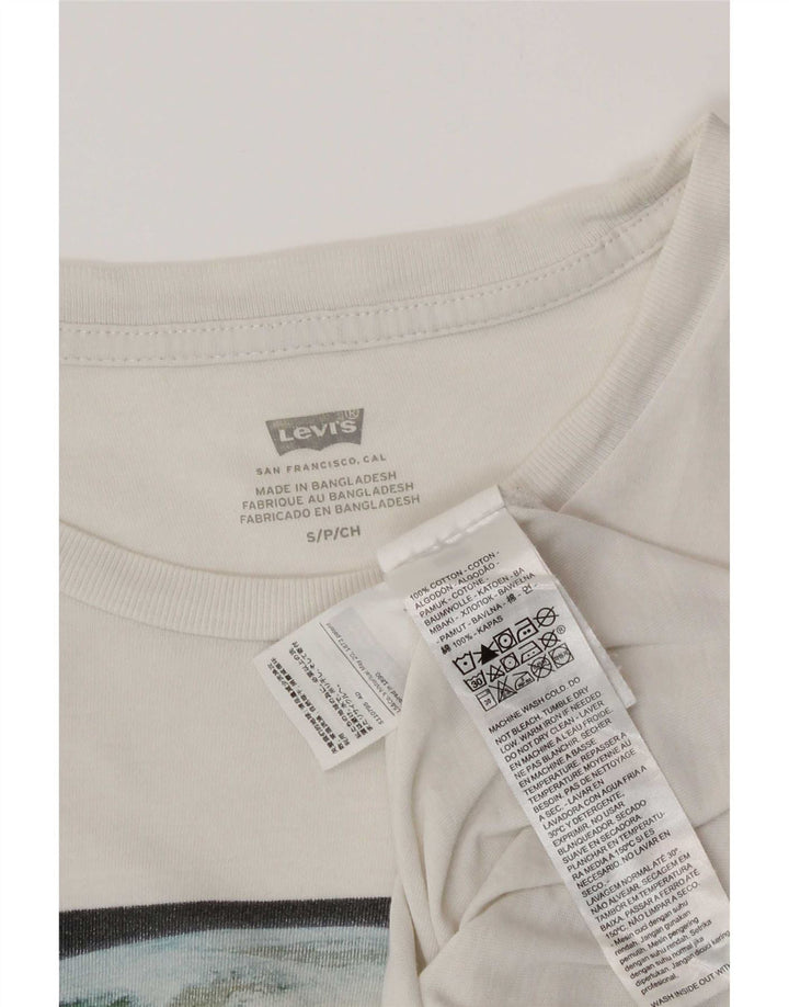 Levi's T-Shirt Graphique Homme Petit Blanc Coton