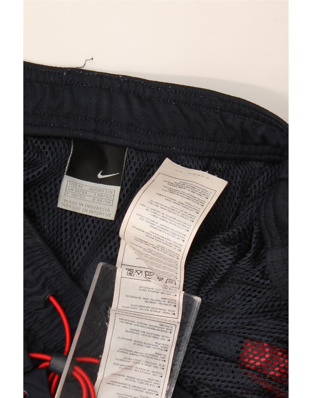 NIKE Pantalon de Survêtement Capri Homme Bleu Marine Moyen Nylon Colorblock