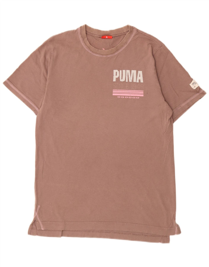 Puma T-shirt graphique pour femme UK 14 Marron moyen