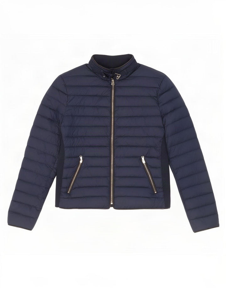 Zara Veste matelassée pour femme UK 14 Large Bleu marine