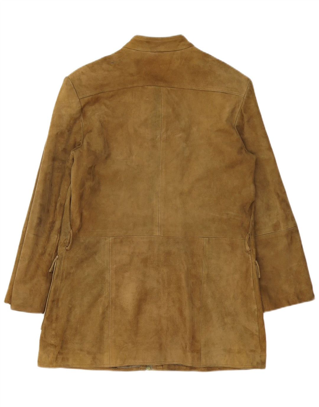 veste en daim femme vintage UK 14 cuir brun moyen