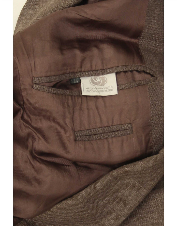 Massimo Dutti Veste Blazer 3 Boutons Homme EU 46 Petite Laine Grise