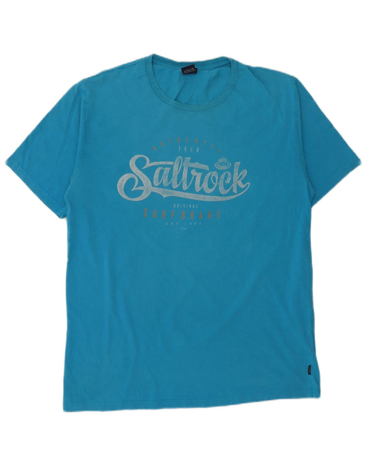 Saltrock T-Shirt Graphique Homme Grand Bleu Coton