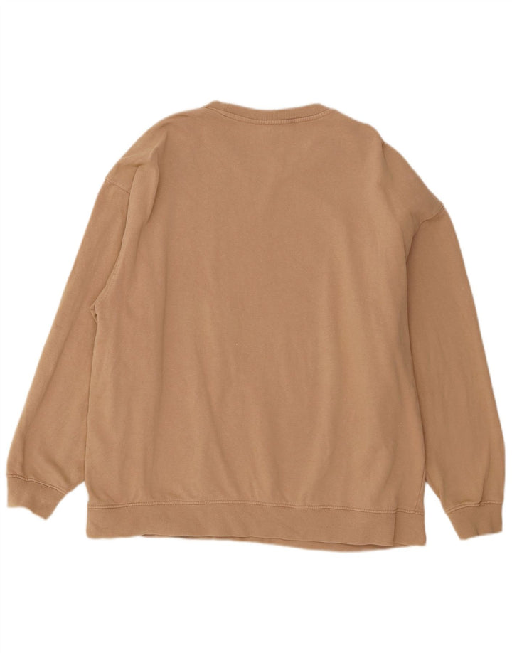 Zara Homme Sweatshirt Graphique Pull Beige Moyen Coton