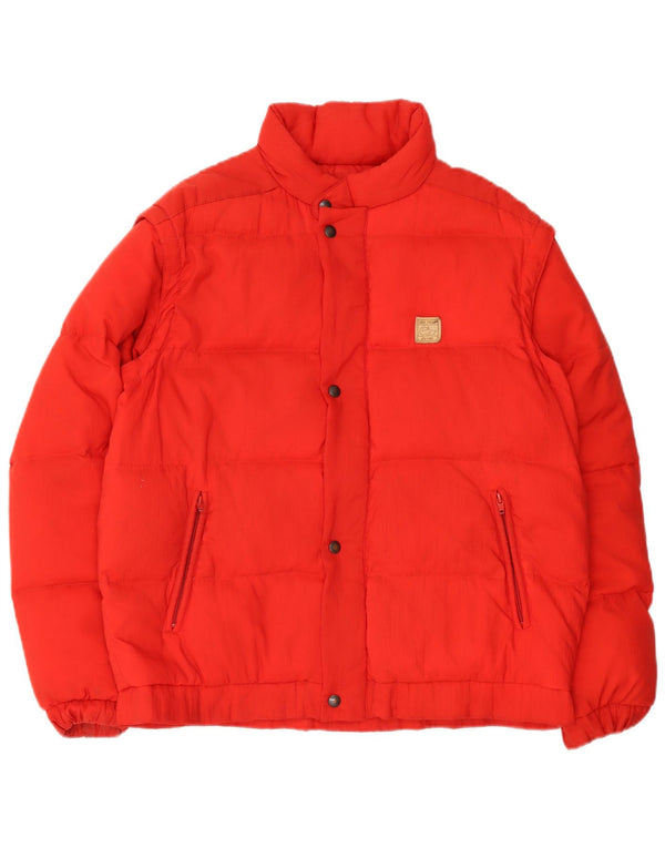 MC Ross Veste matelassée à capuche pour hommes IT 50 Large Rouge Polyamide