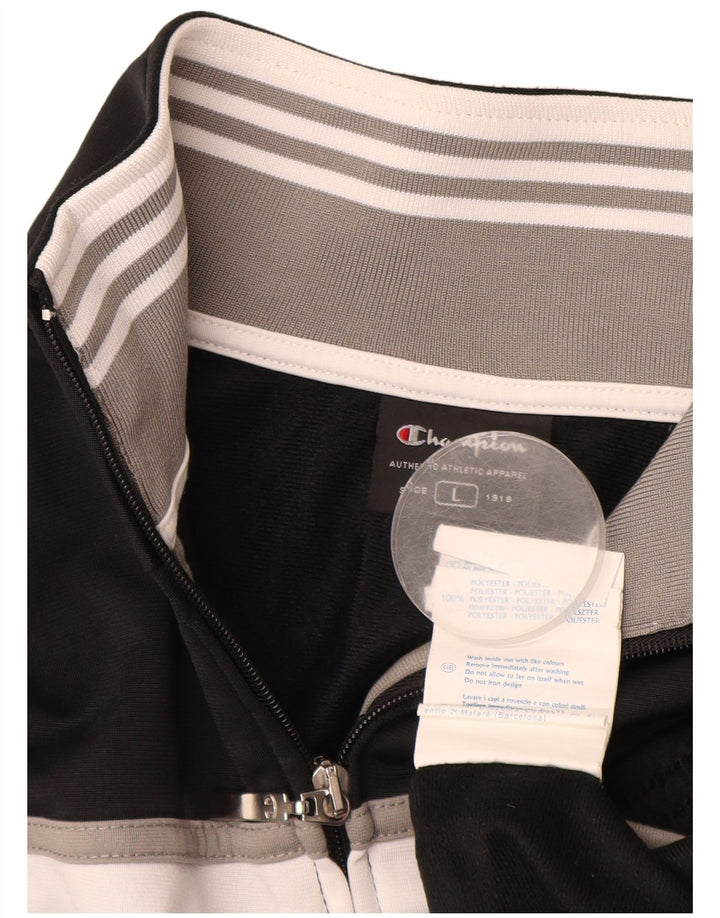 CHAMPION Veste de Survêtement Homme Large Noir Colorblock Polyester