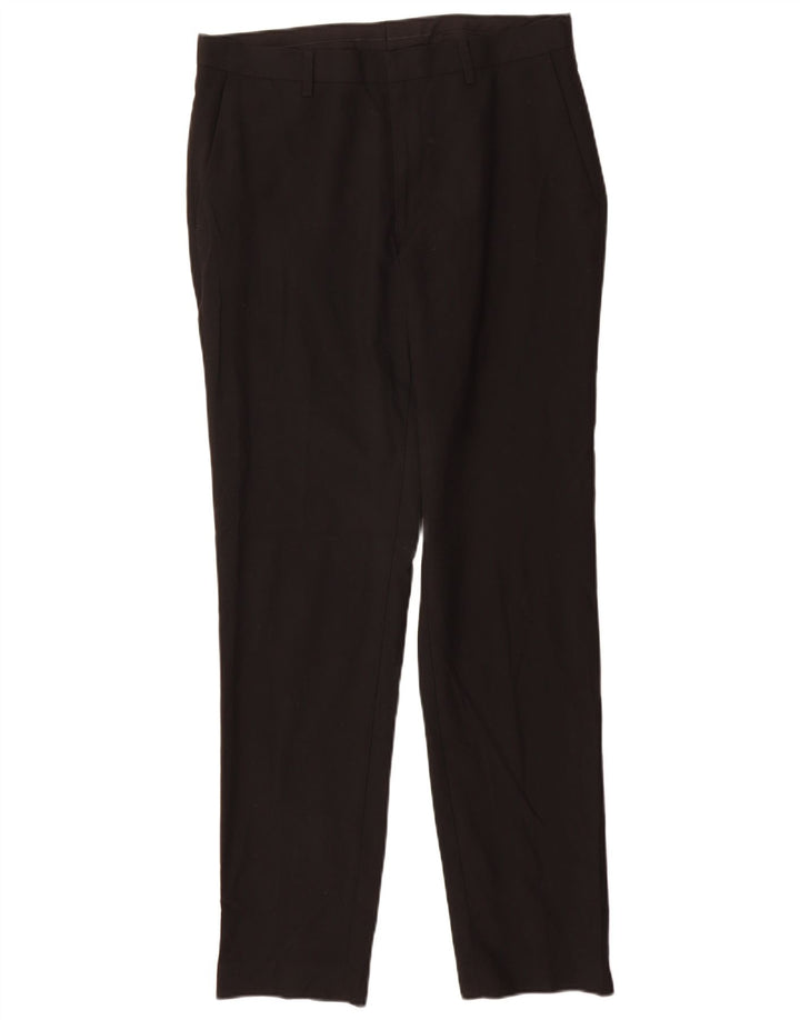 Marks & Spencer Pantalon de costume coupe slim pour homme W32 L33 Noir Polyester