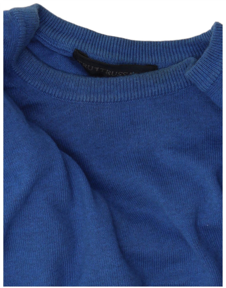 Trussardi Pull Col Rond Homme XL Bleu