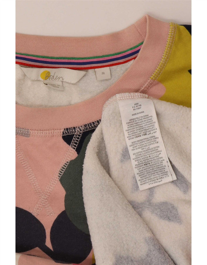 Boden Femme Coupe Regular Sweat-Shirt Coton Floral Rose Moyen