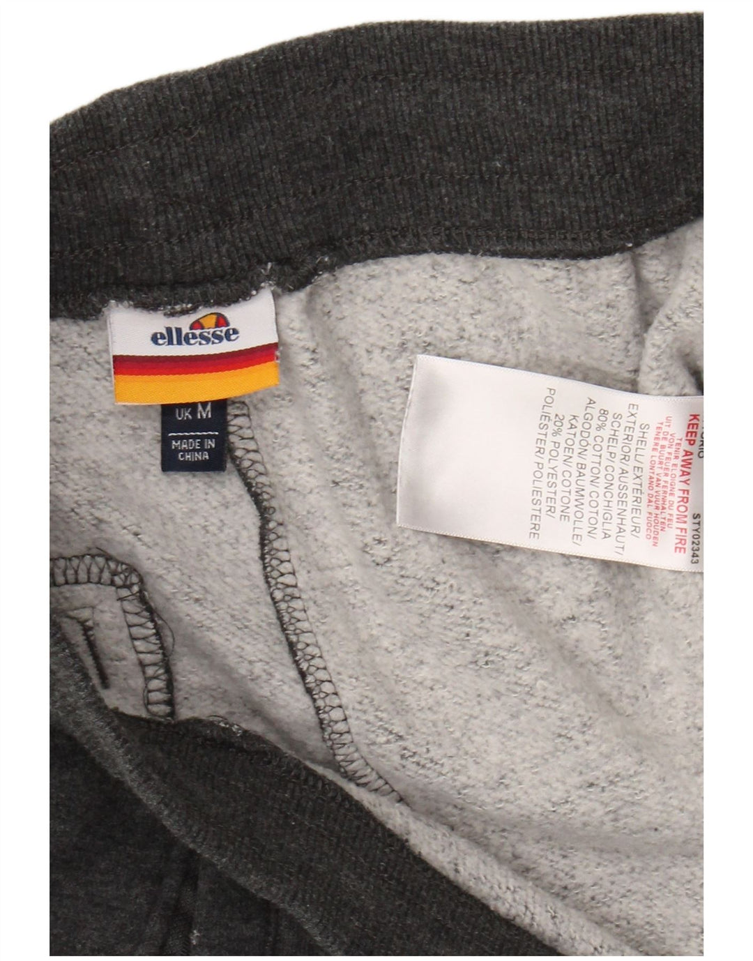 ELLESSE Pantalon de Survêtement Joggers Homme Gris Moyen Coton